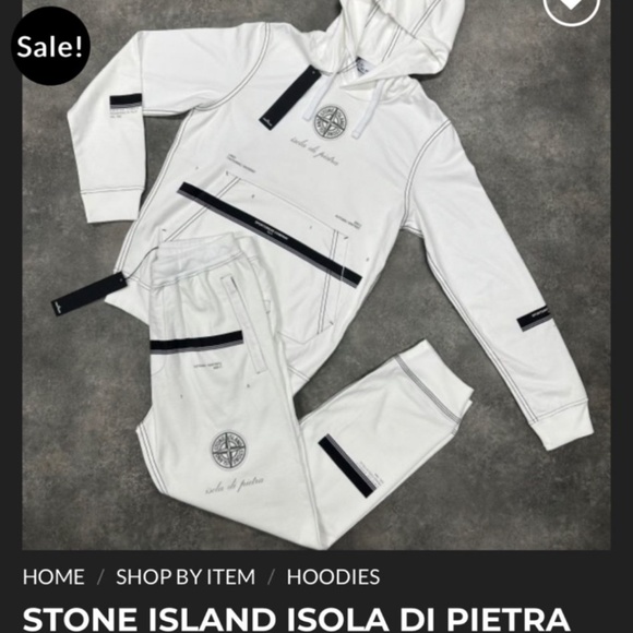 White islola di pietra hooded tracksuits bottoms and jumper - Picture 3 of 3